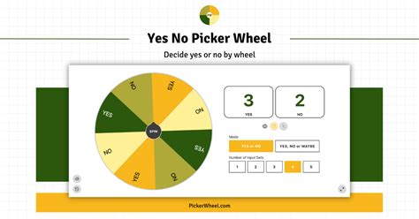 yes no calculator|yes no picker wheel.